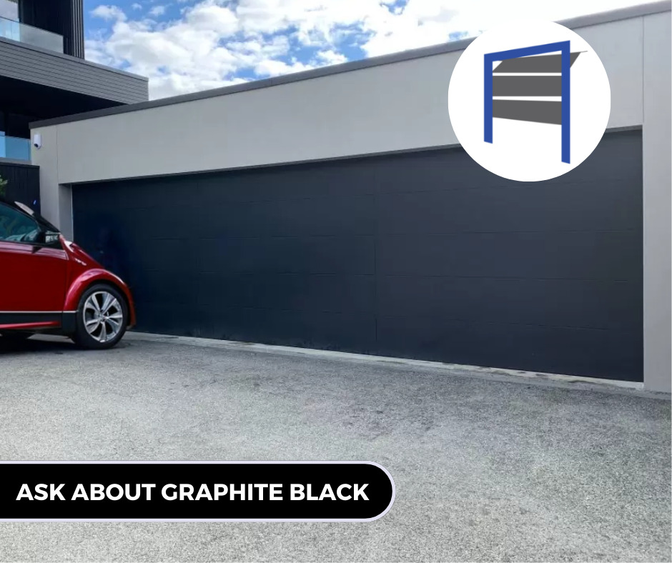 Garage Door Insulation Melbourne Graphite Infused Black Aluminum Silver Oversize Extra Large Garage Door