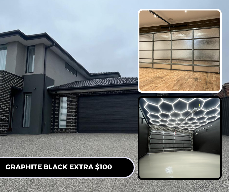 Garage Door Insulation Melbourne Graphite Infused Black Aluminum Silver Double Garage Door